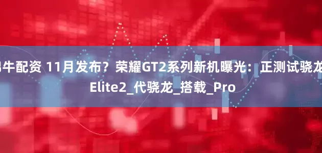 锦牛配资 11月发布？荣耀GT2系列新机曝光：正测试骁龙8 Elite2_代骁龙_搭载_Pro